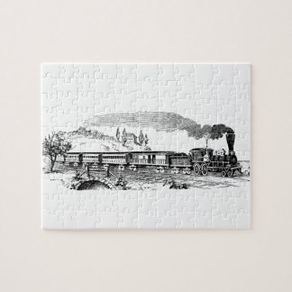Puzzle croquis vintage de train