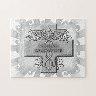 Puzzle Cross Caduceus Infirmière sage-femme