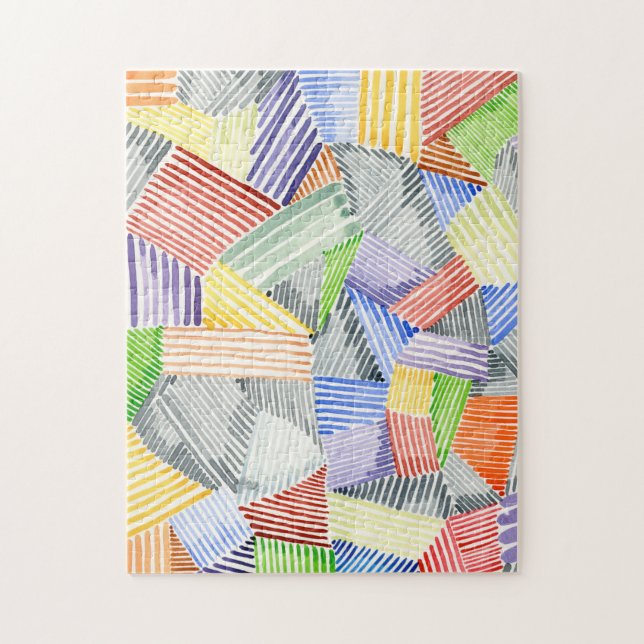 Puzzle Crosshatch Quilt I (Vertical)