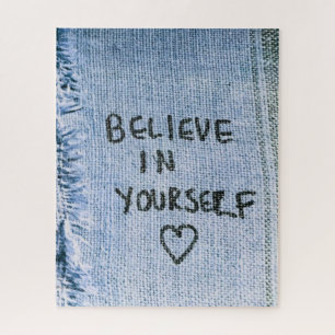 Puzzle Croyez en vous Blue Denim Motivational