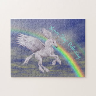 Puzzle Croyez Unicorn sur Rainbow Inspirational