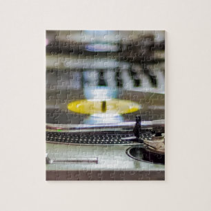 Puzzle Cru de vinyle de Tourne-disque rétro de bruit