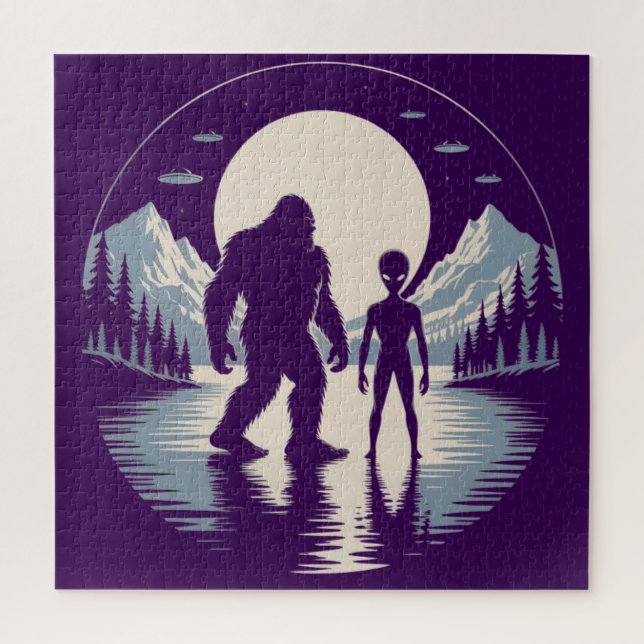 Puzzle Cryptide Alien OVNI Paranormal  (Vertical)
