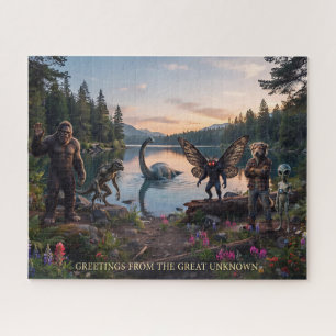 Puzzle Cryptides Bigfoot, Chupa, Mothman, Dogman Loch
