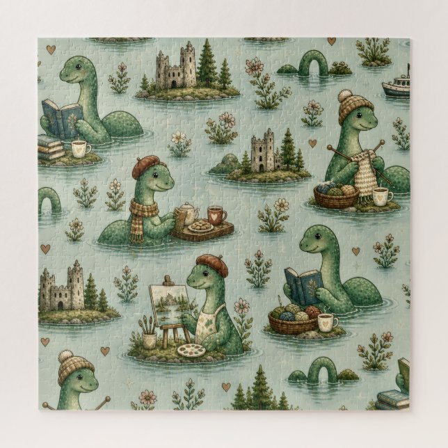 Puzzle Cryptides confortables Nessie Monstre du Loch Ness (Vertical)