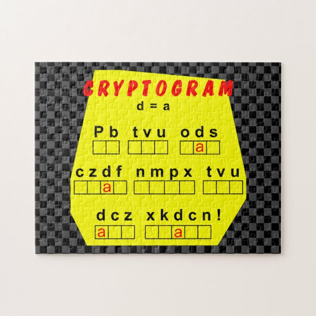 Puzzle Cryptogramme jaune (Horizontal)