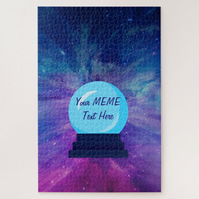 Puzzle Crystal Ball Écrivez votre propre MEME (Vertical)