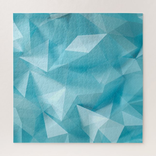 Puzzle Crystals bleu turquoise Triangles Arrière - plan (Vertical)