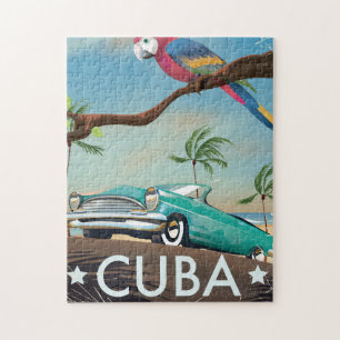 Puzzle Cuba vintage retro Travel print