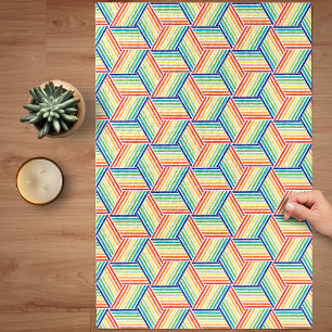 Puzzle Cube arc-en-ciel coloré moderne Motif difficile