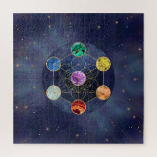Puzzle Cube de Metatron Chakras Géométrie sacrée