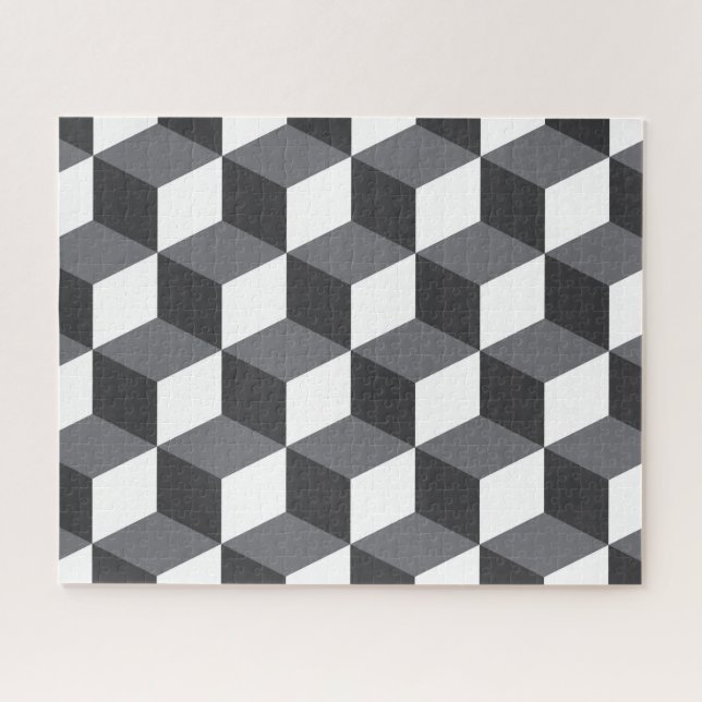 Puzzle Cubes d'architecture urbaine, simple, moderne moti (Horizontal)