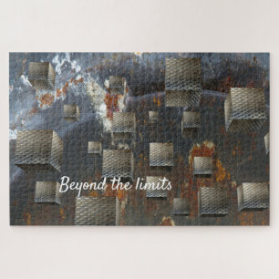 Puzzle Cubes géométriques métalliques Illusion optique