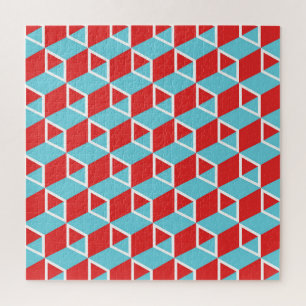Puzzle Cubes isineux : Arrière - plan Vintage coloré.