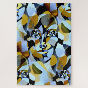 Puzzle Cubisme Abstrait Formes géométriques figuratives