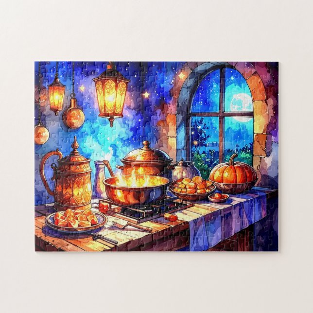 Puzzle Cuisine Chaleureuse et Confortable de Cuisine  (Horizontal)