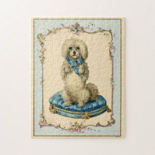 Puzzle Cuisine Chien bleu Cuisine Reproduction Vintage