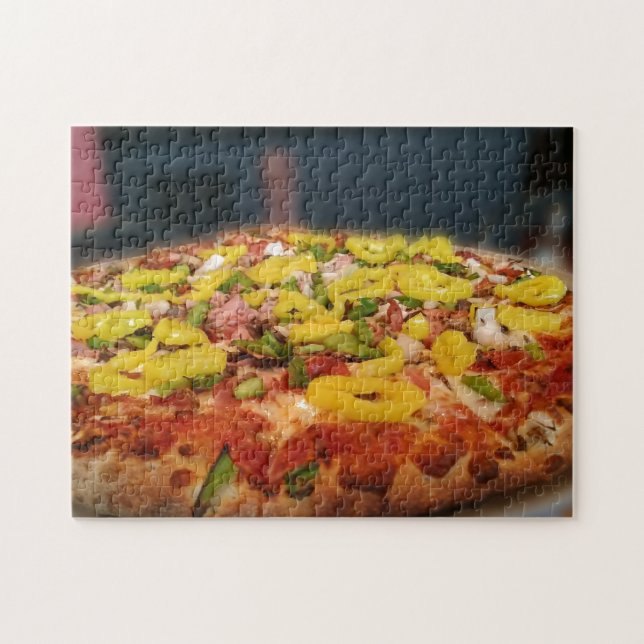 Puzzle Cuisine créative Pizza Diner Poivrons italiens (Horizontal)