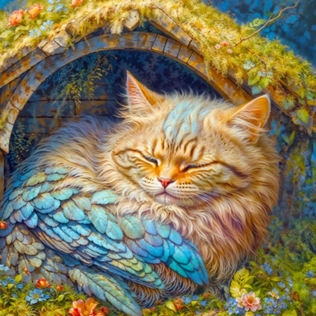 Puzzle Cuisinement Kitten Bird Dormir dans Bird House (Close- up of artwork)