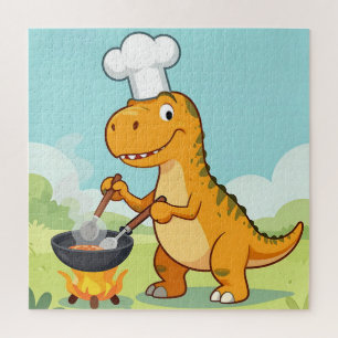 Puzzle Cuisinier Dinosaure Cuisine Drôle