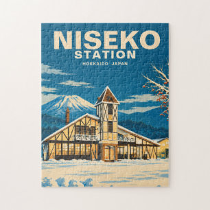Puzzle Culture de la neige au Japon, gare de Niseko ニセコ駅 