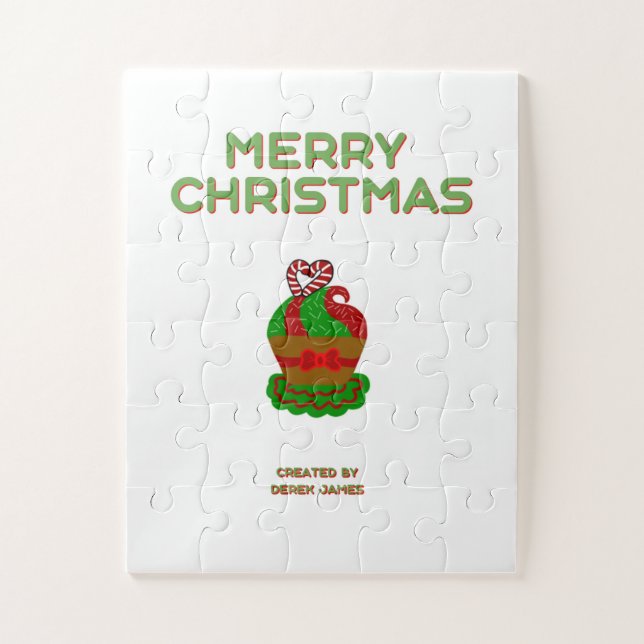 Puzzle Cupcake de Noël (27,94 cm x 35,56 cm) (Vertical)