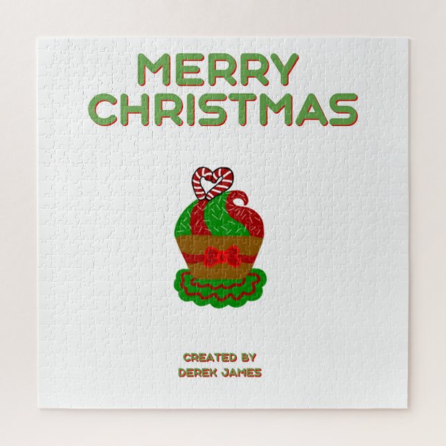 Puzzle Cupcake de Noël (50,8 cm x 50,8 cm) (Vertical)