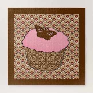 Puzzle Cupcake rose fraise