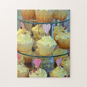 Puzzle cupcakes blancs gelés