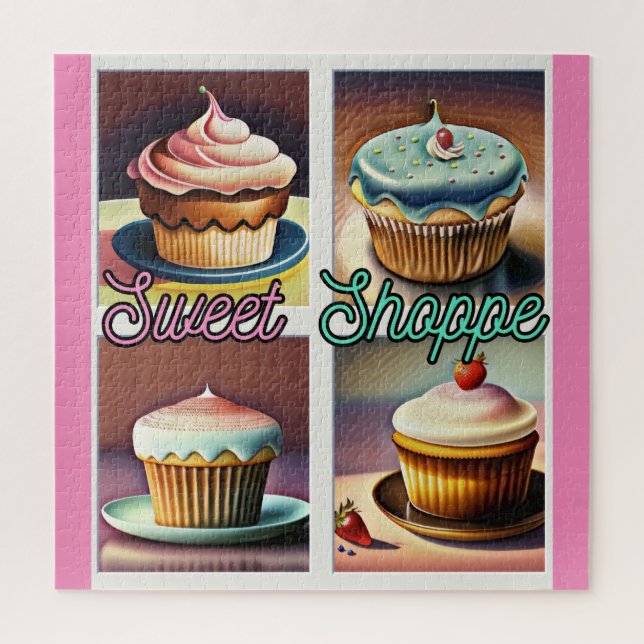 Puzzle Cupcakes-Pop Art coloré (Vertical)
