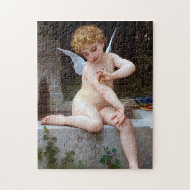 Puzzle Cupidé avec un papillon, Bouguereau (Vertical)