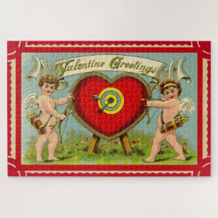 Puzzle cupide vintage valentine