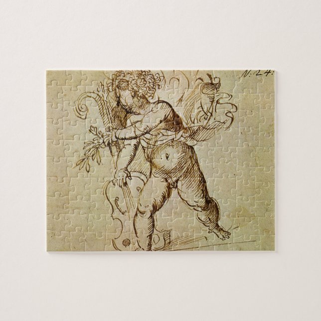 Puzzle Cupidon avec un violon par Domenico Campagnola (Horizontal)