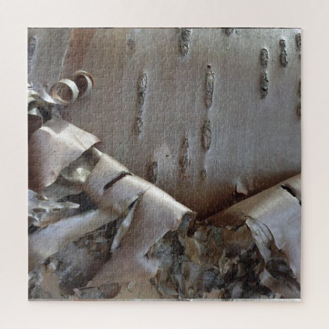 Puzzle Curly Birch Bark Tree Rustic (Vertical)