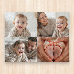 Puzzle Custom 4 Photo Collage Cute Baby<br><div class="desc">Piece together the sweetest memories with this Custom 4-Photo Collage Cute Baby Jigsaw Puzzle. Featuring four of your favorite baby photos in an adorable layout, this puzzle turns precious moments into a fun, interactive keepsake. Add your baby’s name, birthdate, or a loving message for a personal touch that makes it...</div>