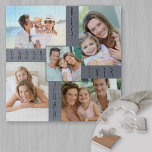 Puzzle Custom 5 Photo Collage Meilleur papa jamais Carré<br><div class="desc">Puzzle photo personnalisé pour le meilleur papa jamais. Le design est écrit avec "best daddy ever [année]" dans la typographie de police maigre et vous pouvez customiser l'année et aussi éditer papa à papa ou papa par exemple, si nécessaire. Le modèle photo crée automatiquement le collage photo avec vos images...</div>