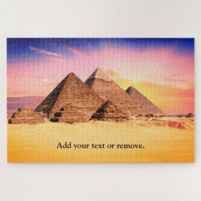 Puzzle Custom, beautiful pyramids of Giza, Egypt, (Horizontal)