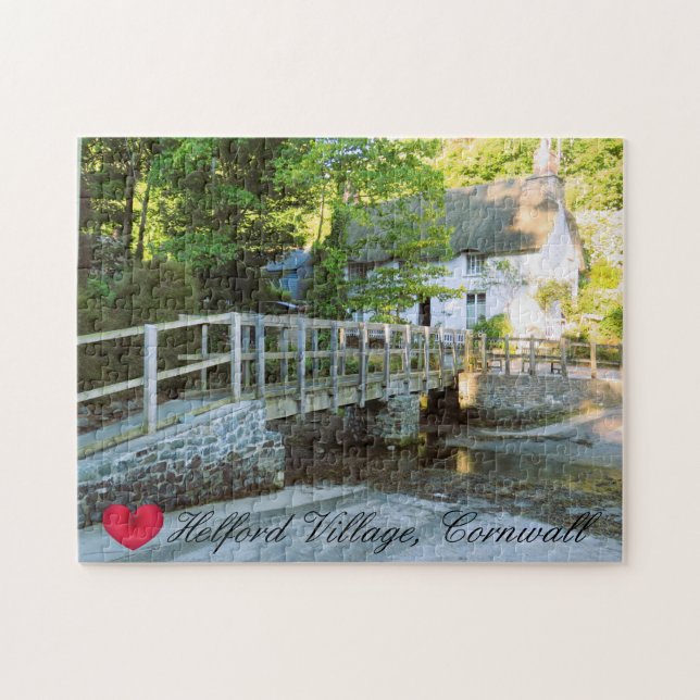 Puzzle Custom Heart Helford Village Bridge Cornwall Photo (Horizontal)