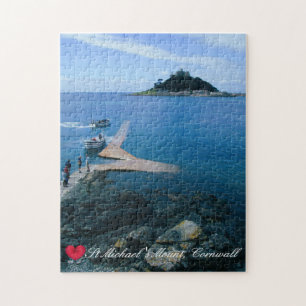 Puzzle Custom Heart St Michaels Mont Cornwall avec Bateau