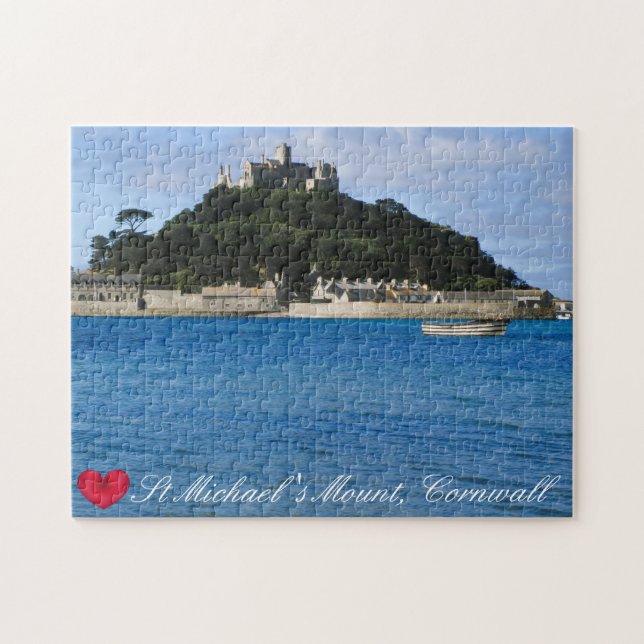 Puzzle Custom Heart St Michaels Mont Cornwall Photo (Horizontal)