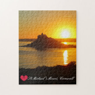 Puzzle Custom Heart St Michaels Mount Cornwall Sunset