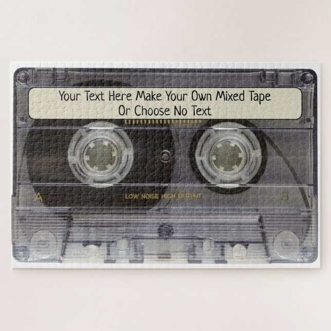 Puzzle Custom Love Retro Musique Vintage Cassette Mixtape (Horizontal)