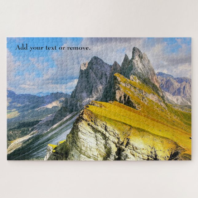Puzzle Custom, paysage de montagne des Dolomites, Italie  (Horizontal)