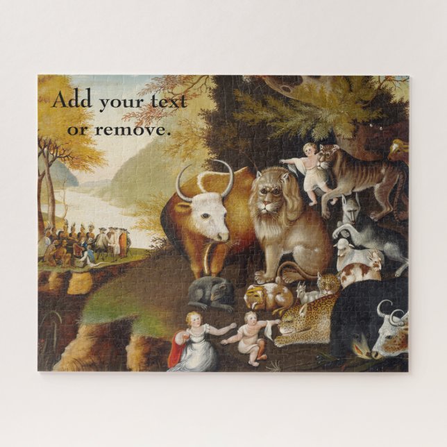 Puzzle Custom, "The Peaceable Kingdom" Edward Hicks 1834. (Horizontal)