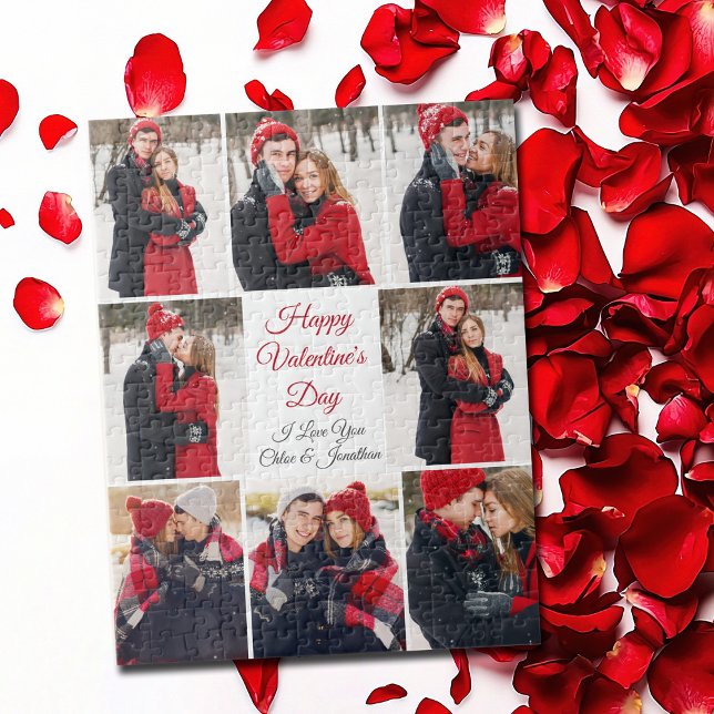 Puzzle Custom Valentine's Day Romantic Love Photo Collage (Créateur téléchargé)