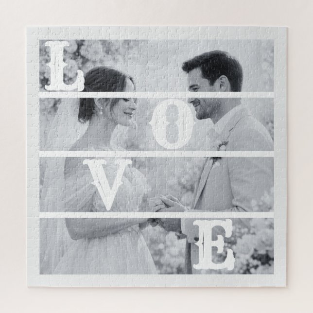 Puzzle Custom Wedding Photo "LOVE" (Vertical)