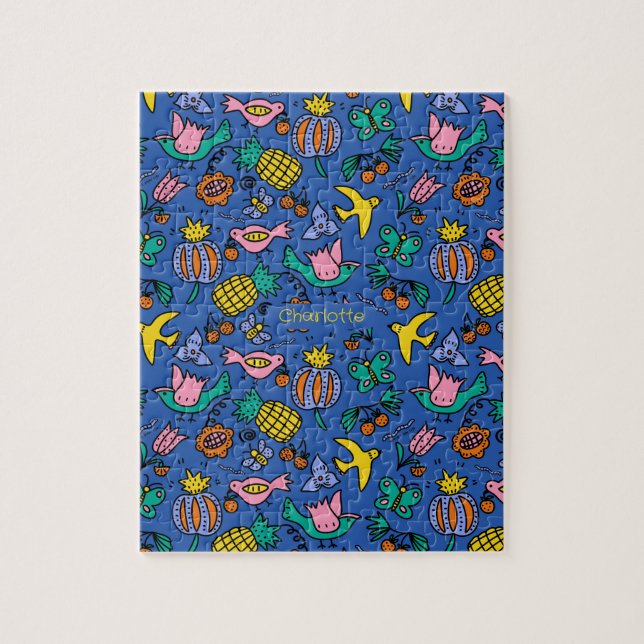 Puzzle Customisé coloré mignon fruité été (Vertical)