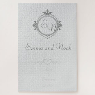 Puzzle Customiser les noms, initiales et phrase Aimer