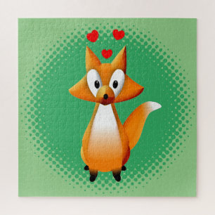 Puzzle Cute animal caricature Fox