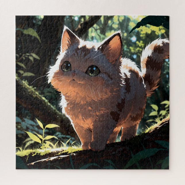 Puzzle Cute anime cat (Vertical)